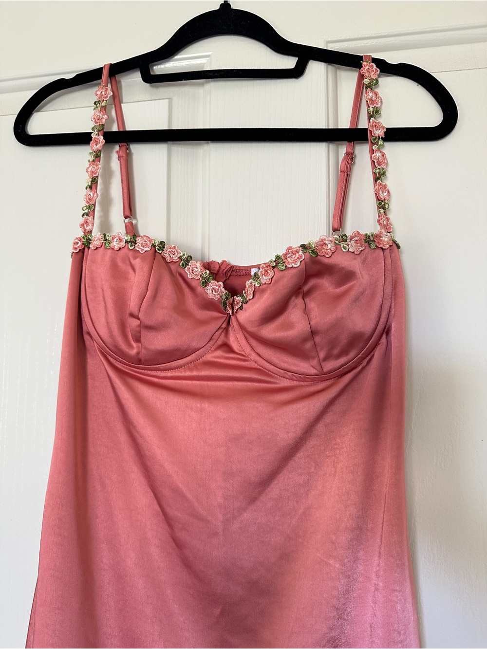 Princess Polly Pink Floral-Trim Maxi Dress